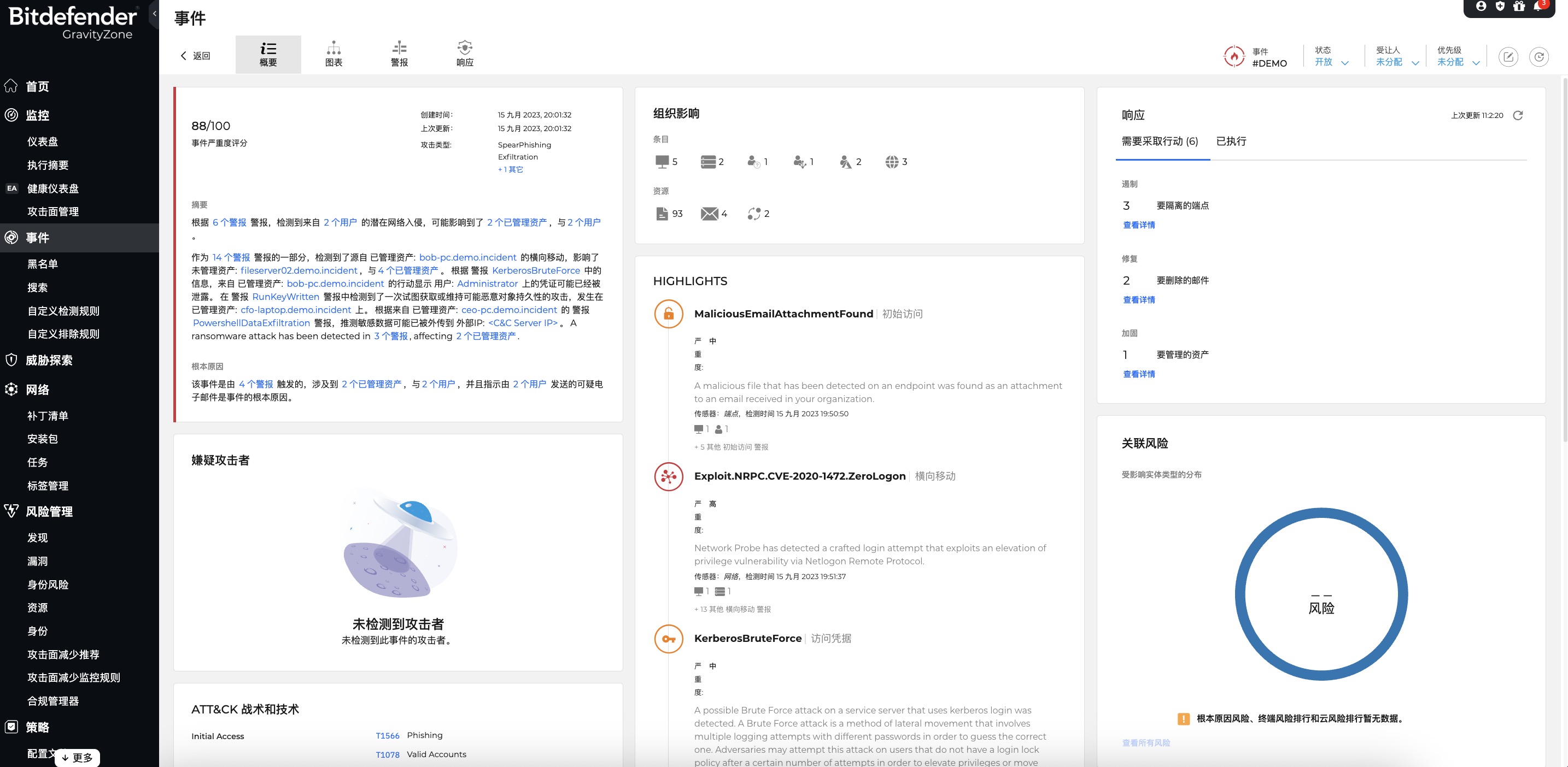 GravityZone platform - Unify Security view